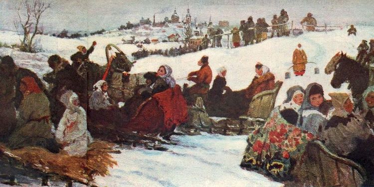 Sleigh Riding by Alexander Buchkuri,A3(16x12")Poster