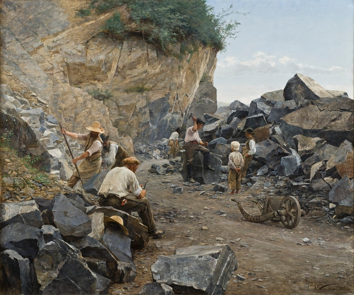 In the Quarry. Motif from Switzerland by Axel Jungstedt,A3(16x12")Poster
