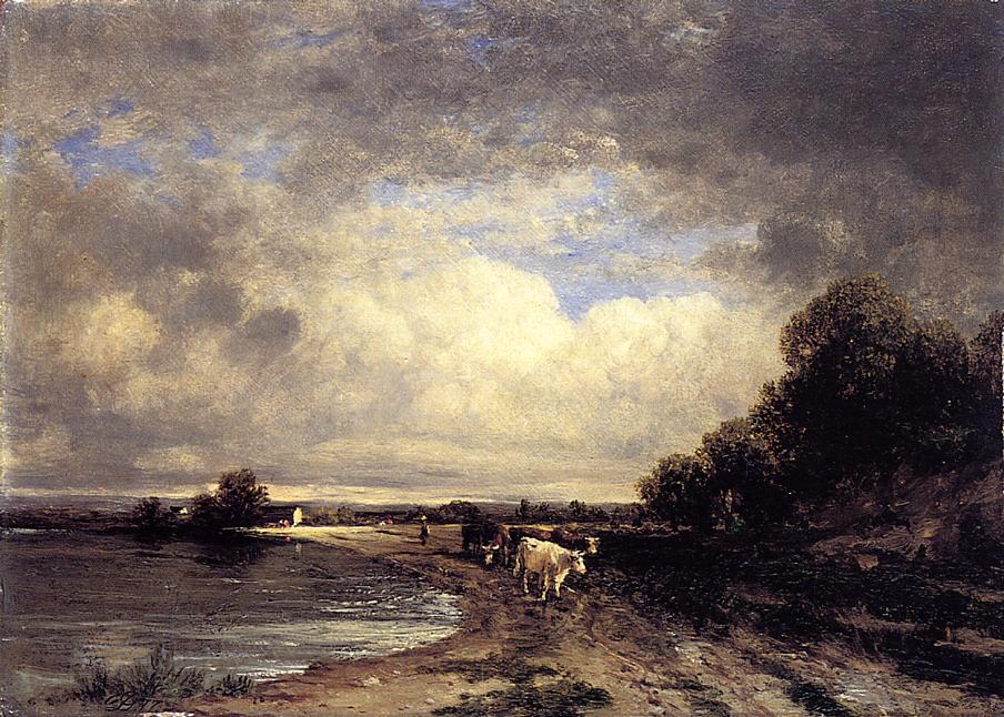 Roadside, Shark River, New Jersey, vintage artwork by David Johnson, 12x8" (A4) Poster