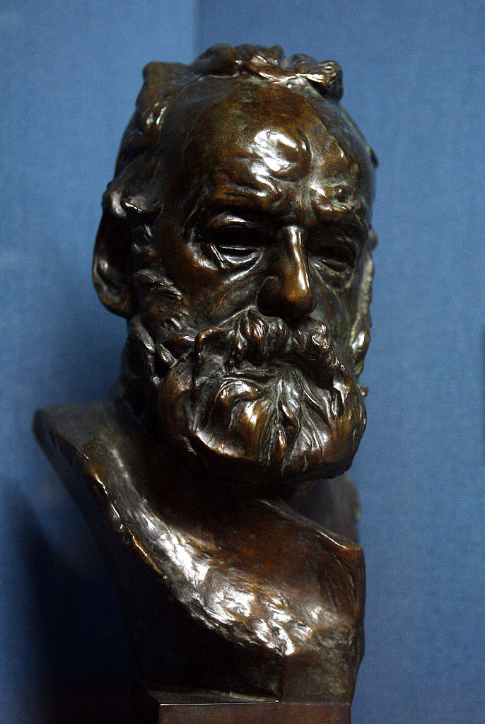 Bust of Victor Hugo, vintage artwork by Auguste Rodin, 12x8" (A4) Poster