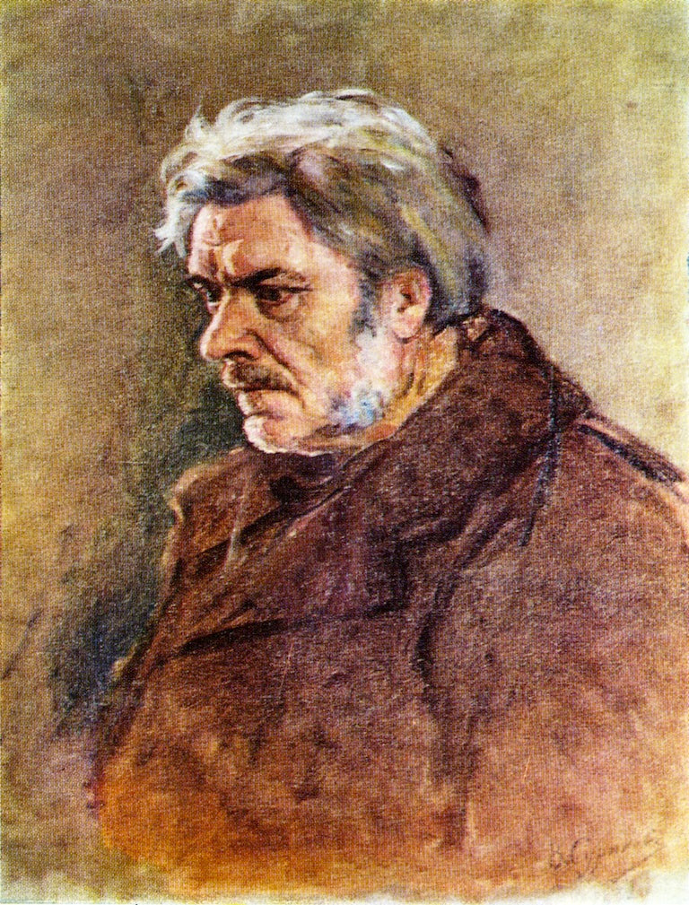 Head of Menshikov (study), vintage artwork by Vasili Ivanovich Surikov, 12x8" (A4) Poster