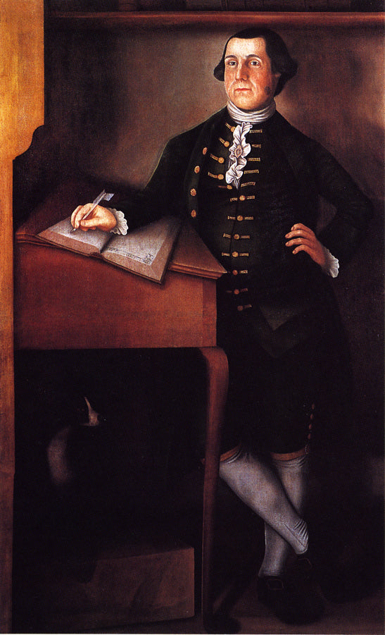 Judge Ebenezer Devotion, vintage artwork by Winthrop Chandler, 12x8" (A4) Poster