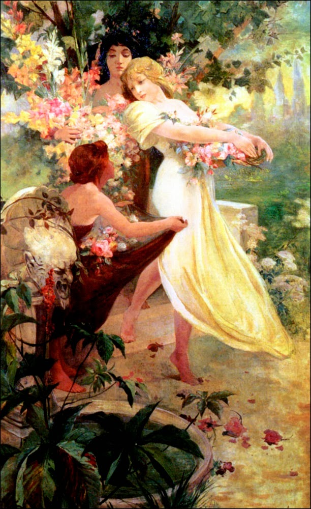 The Spirit of Spring by Alfons Mucha,A3(16x12")Poster