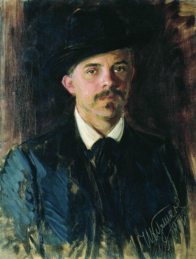 Portrait of L.V. Popov, vintage artwork by Ivan Kulikov, 12x8" (A4) Poster
