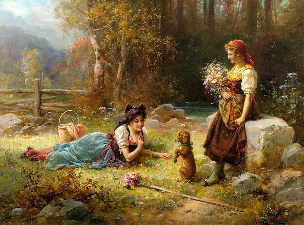Obedience by Hans Zatzka,A3(16x12")Poster