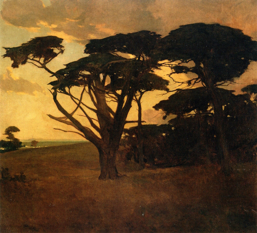 Cypress Grove, vintage artwork by Arthur Matthews, 12x8" (A4) Poster