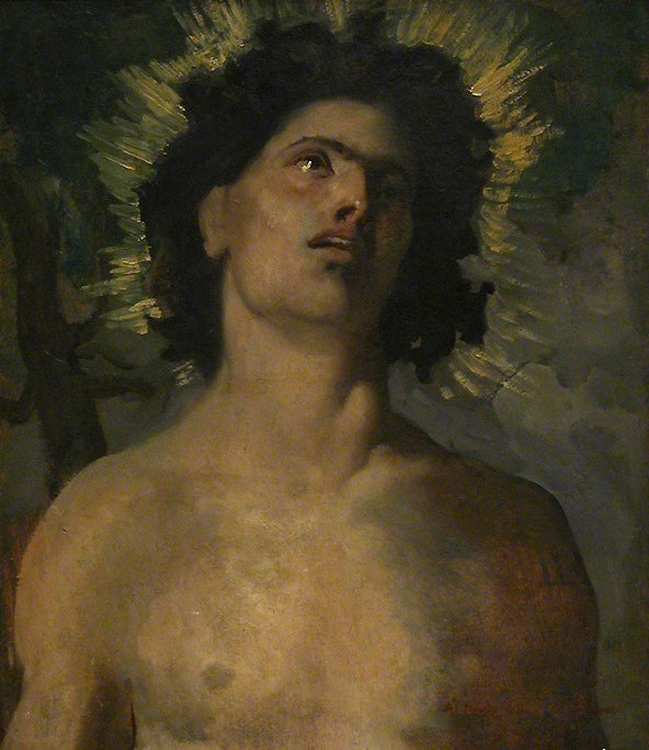 Saint Sebastien, vintage artwork by Pierre Puvis de Chavannes, 12x8" (A4) Poster