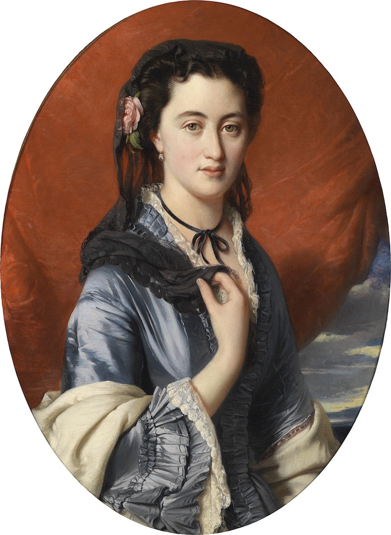 Countess Natalia Alexandrovna of Merenberg, nee Pushkina, vintage artwork by Franz Xavier Winterhalter, A3 (16x12") Poster Print