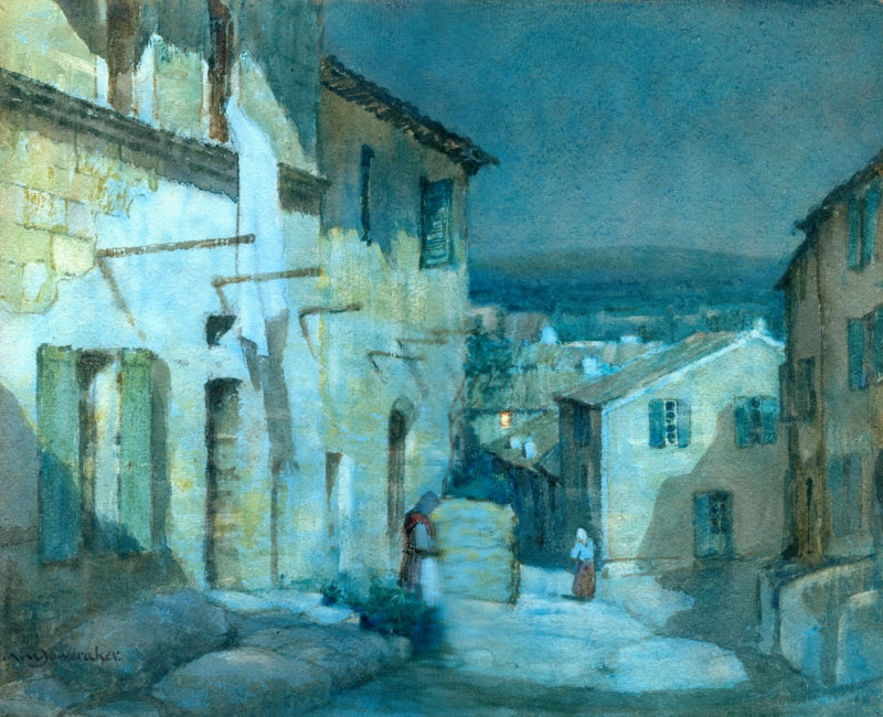 Mooonlight, Villeneuve by Albert Moulton Foweraker,16x12(A3) Poster