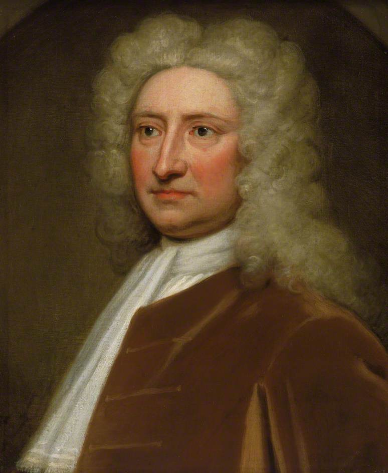 Edmond Halley, Astronomer Royal, vintage artwork by Sir Godfrey Kneller, BT., 12x8" (A4) Poster