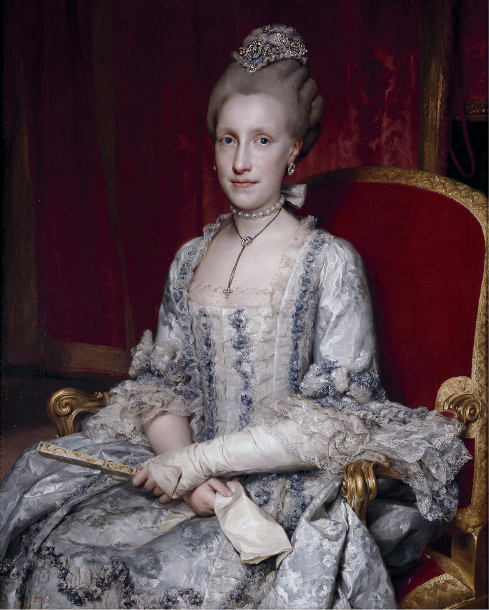 Maria Luisa de Borbon, Grand Duchess of Toscana, vintage artwork by Anton Raphael Mengs, 12x8" (A4) Poster
