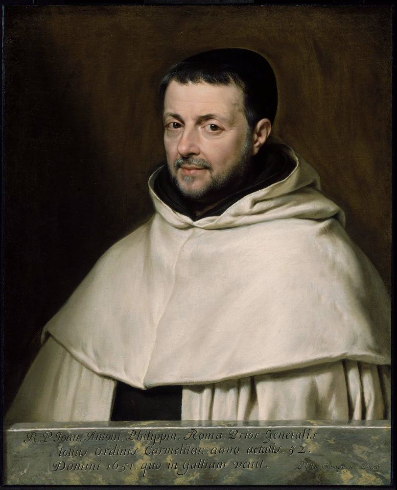 Reverend Father Giovanni Philippini, vintage artwork by Philippe de Champaigne, 12x8" (A4) Poster