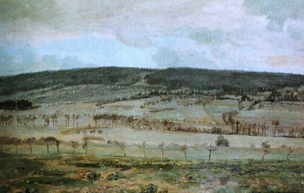 A Landscape near Lhota Šárovcova, vintage artwork by František Kaván, 12x8" (A4) Poster