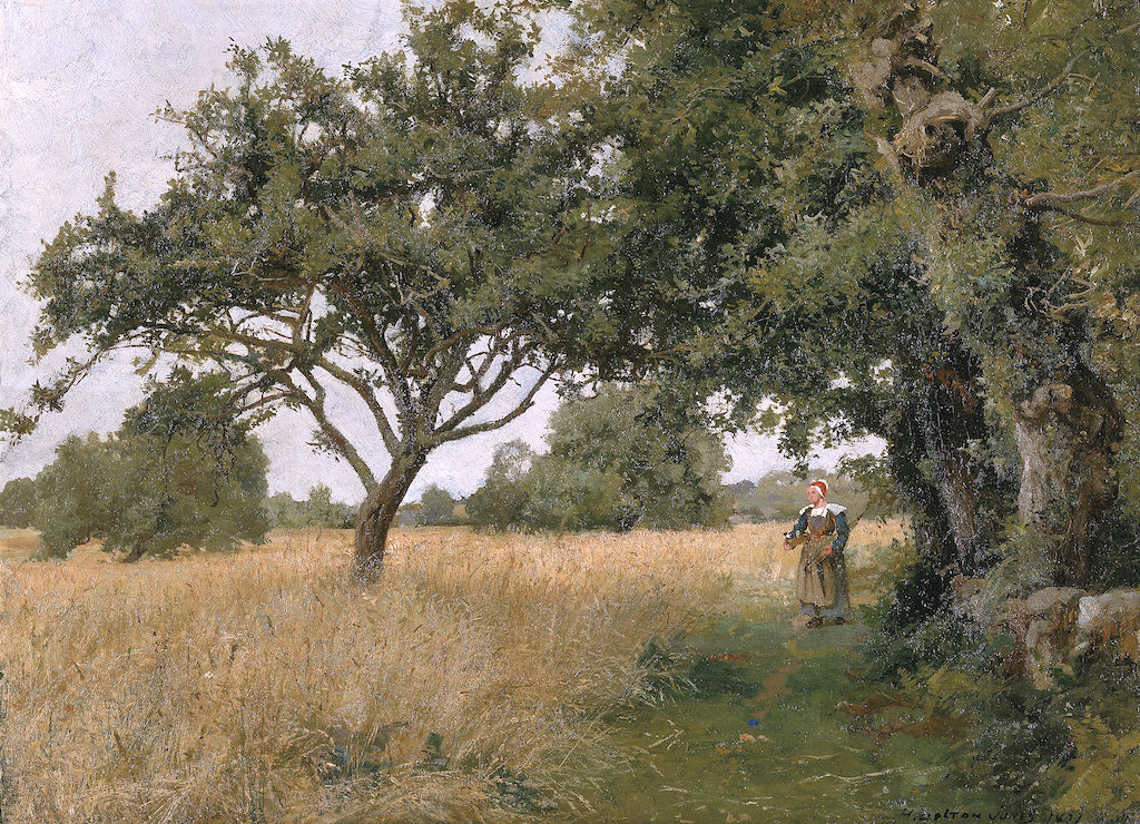 Brittany Landscape, vintage artwork by Hugh Bolton Jones, 12x8" (A4) Poster