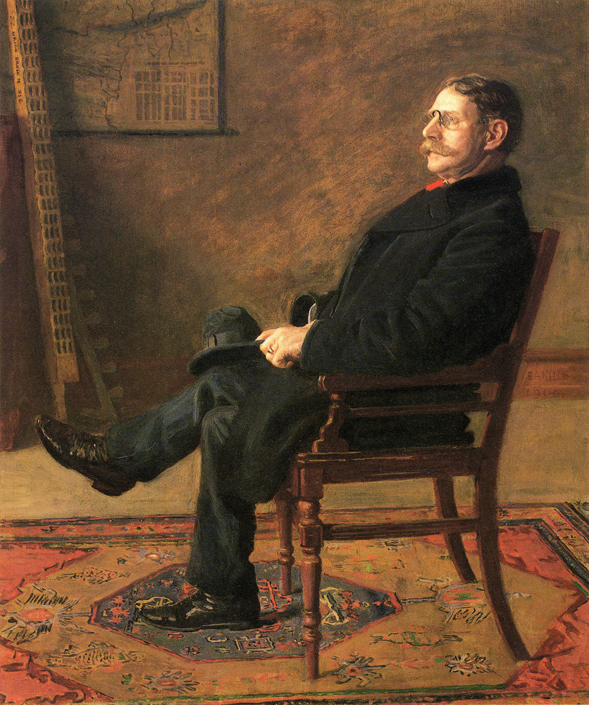 Frank Jay St. John, vintage artwork by Thomas Eakins, 12x8" (A4) Poster