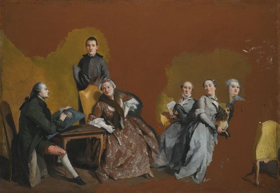 The Tiepolo Family, vintage artwork by Giandomenico Tiepolo, 12x8" (A4) Poster