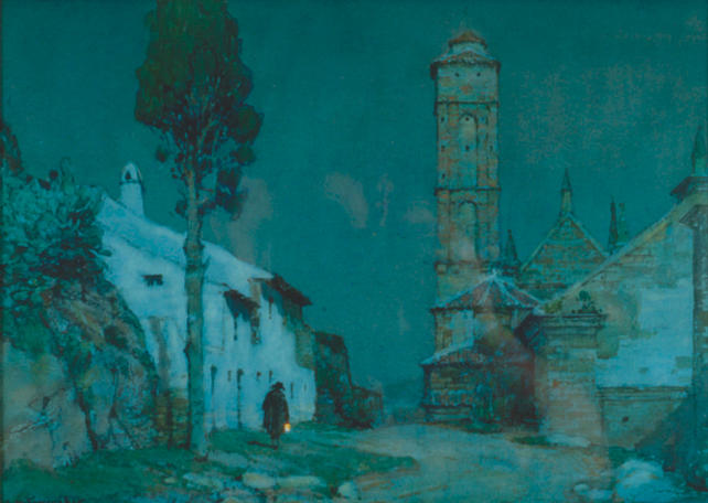 oonlight, Santa Maria, Antequera by Albert Moulton Foweraker,16x12(A3) Poster
