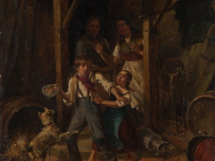 The Stolen Lunch, vintage artwork by August von Rentzell, A3 (16x12") Poster Print