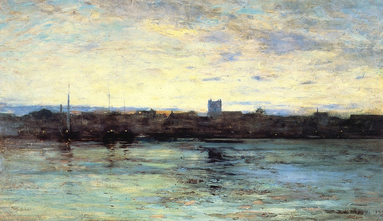 Daybreak, vintage artwork by Dwight W. Tryon, 12x8" (A4) Poster