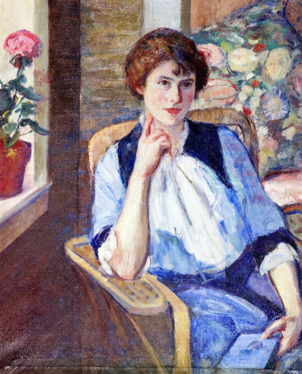 Woman in Blue by Lucien Abrams,A3(16x12")Poster