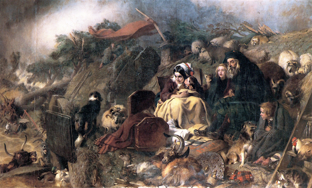 Flood in the Highlands, vintage artwork by Sir Edwin Landseer, A3 (16x12") Poster Print