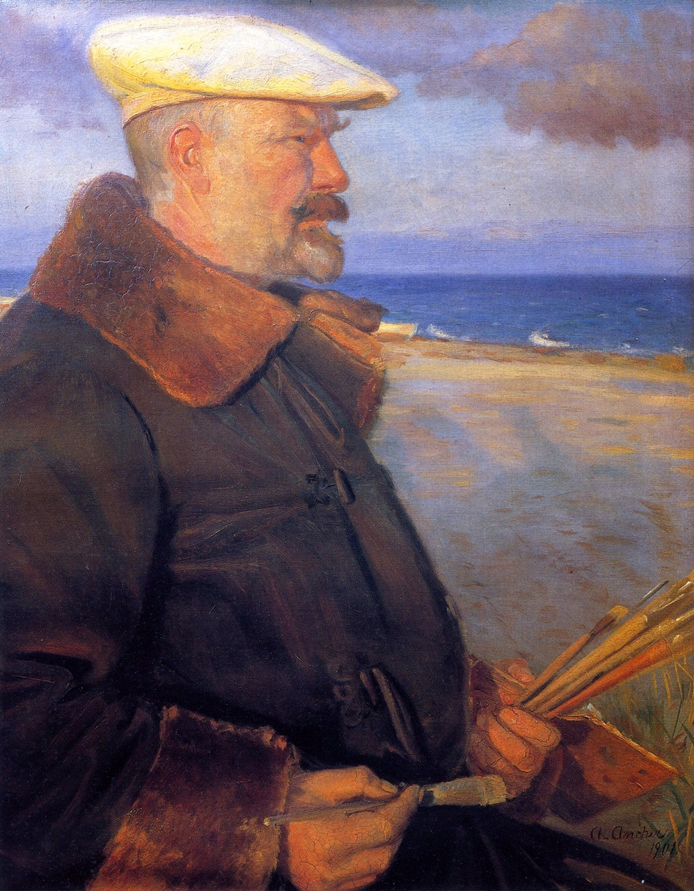 Michael Ancher by Anna Ancher,A3(16x12")Poster