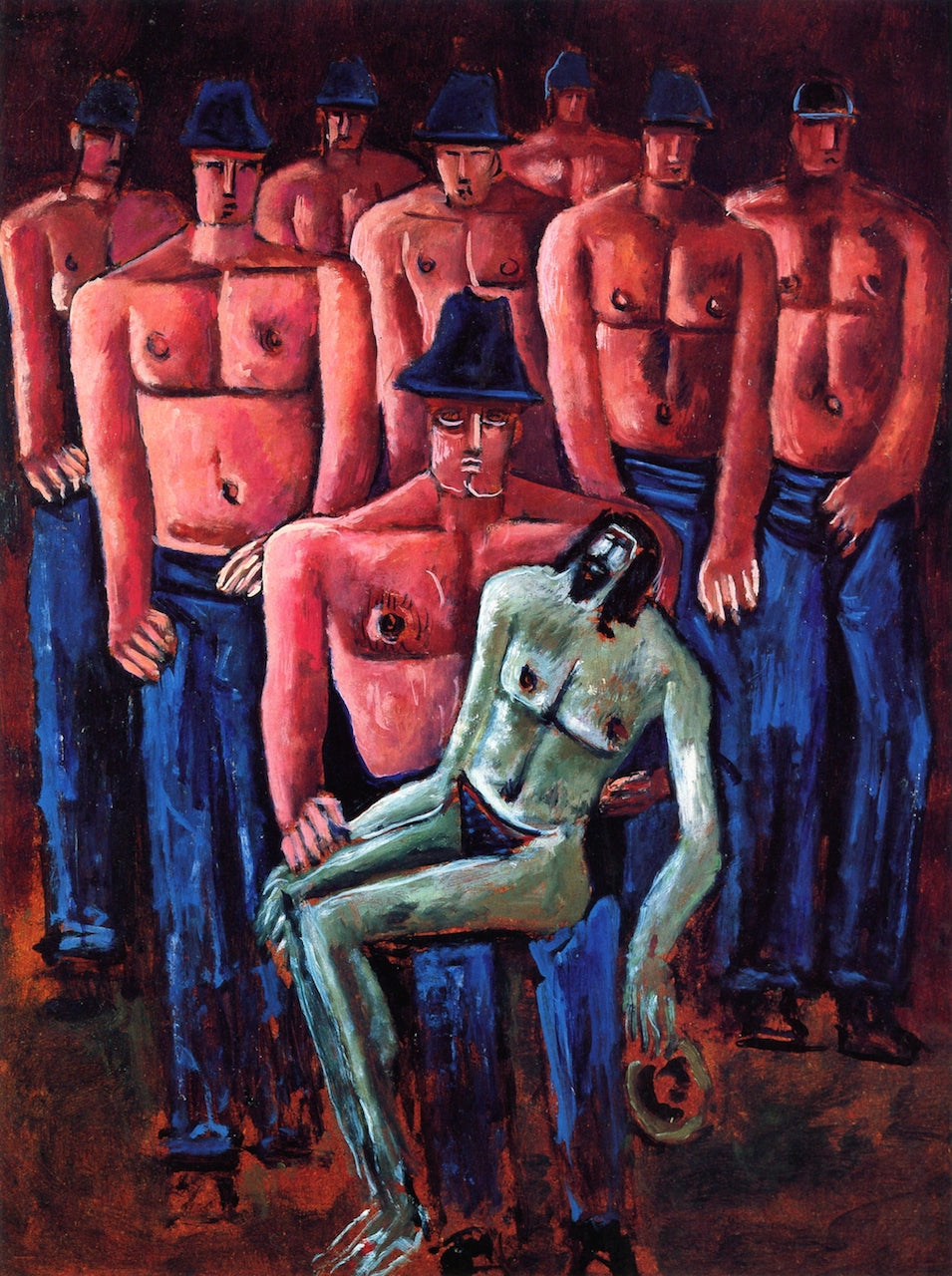 Christ Held by Half-Naked Men by Marsden Hartley,16x12(A3) Poster