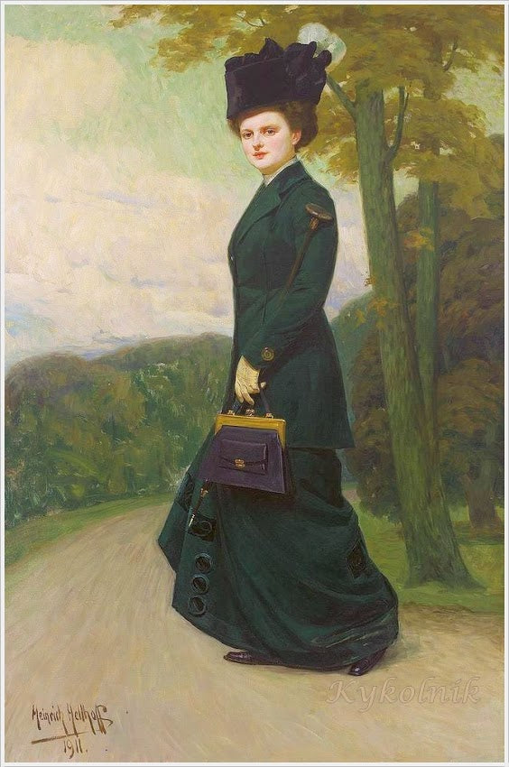 Portrait of Charlotte Testrup by Heinrich Hellhoff,A3(16x12")Poster