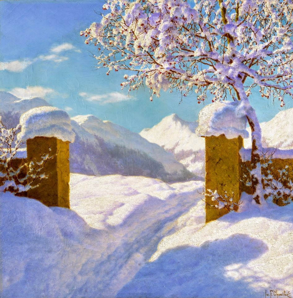 Symphony in white and blue, vintage artwork by Ivan Fedorovich Choultse, 12x8" (A4) Poster