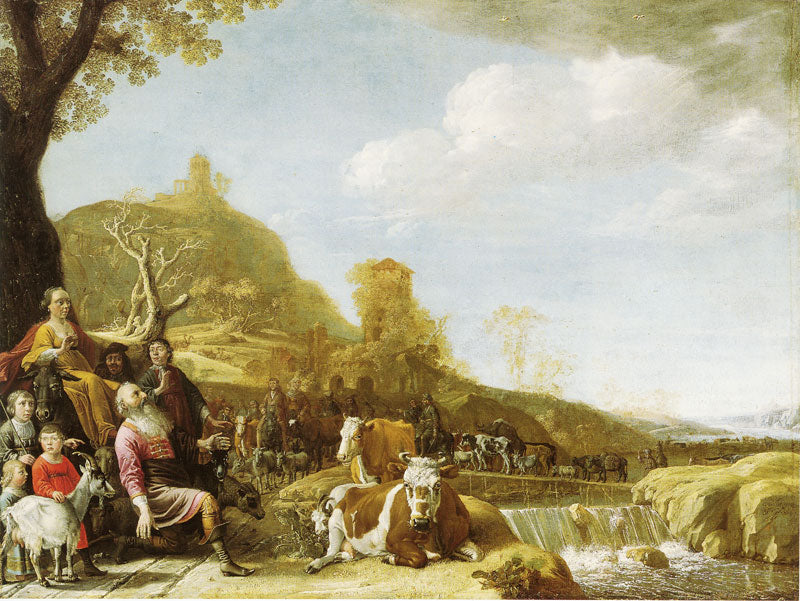 God Appearing to Abraham at Sichem, vintage artwork by Paulus Potter, 12x8" (A4) Poster