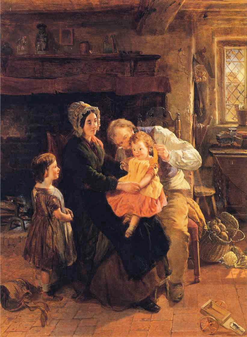 The Youngest Child, vintage artwork by William Henry Knight, 12x8" (A4) Poster