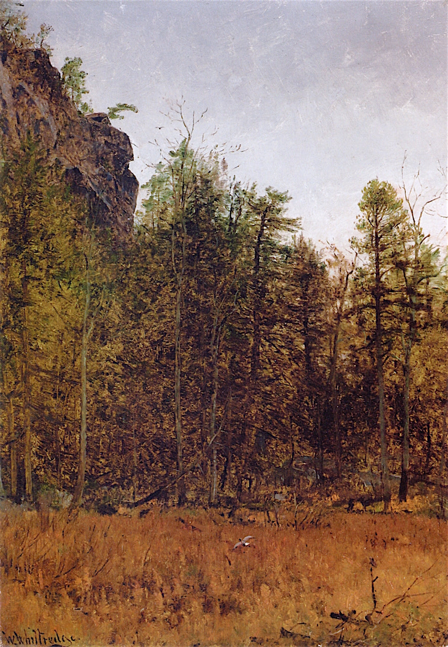 A Grey Day under the Cliff, vintage artwork by Thomas Worthington Whittredge, A3 (16x12") Poster Print