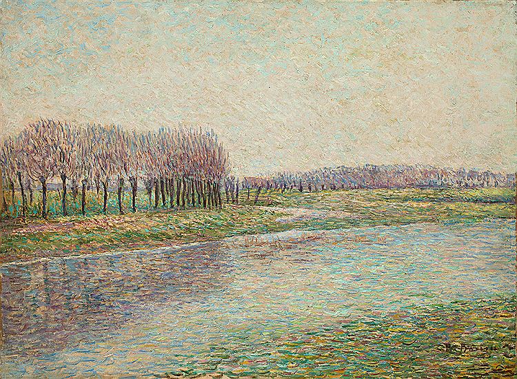 River and Fields by Paul Baum,A3(16x12")Poster