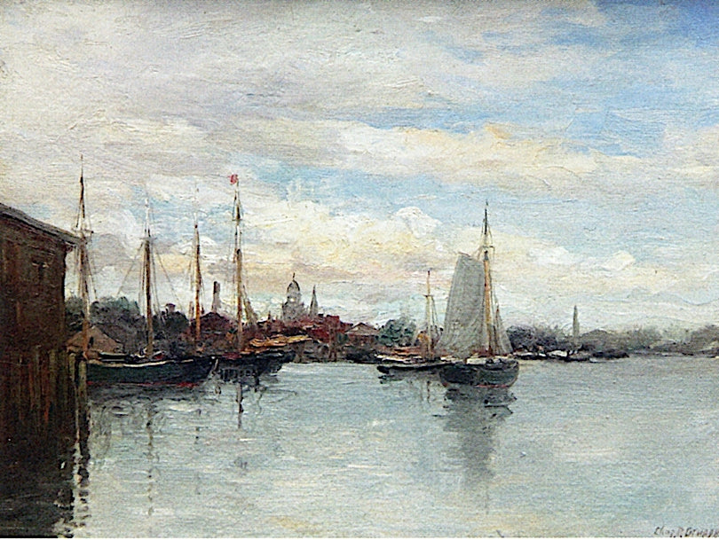 East Gloucester, vintage artwork by Charles Paul Gruppe, 12x8" (A4) Poster