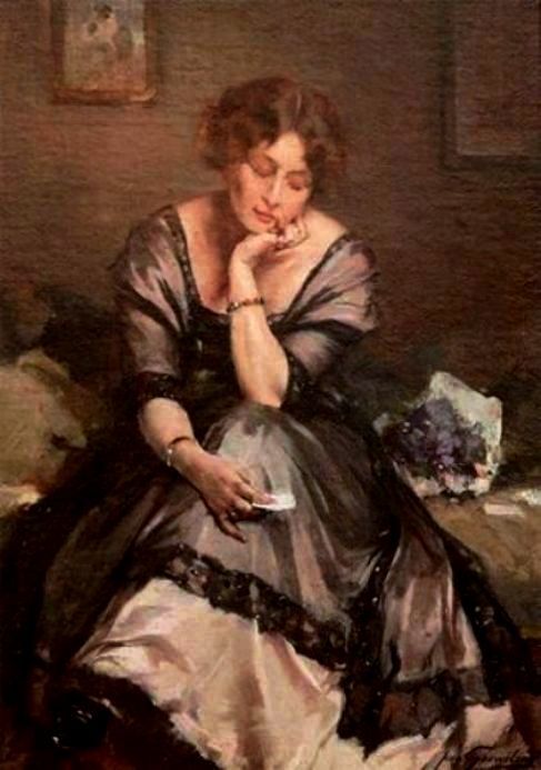 Le billet doux by Jean Leon Henri Gouweloos,A3(16x12")Poster