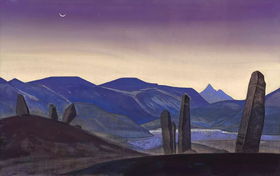 The Black Gobi by Nicholas Roerich,16x12(A3) Poster