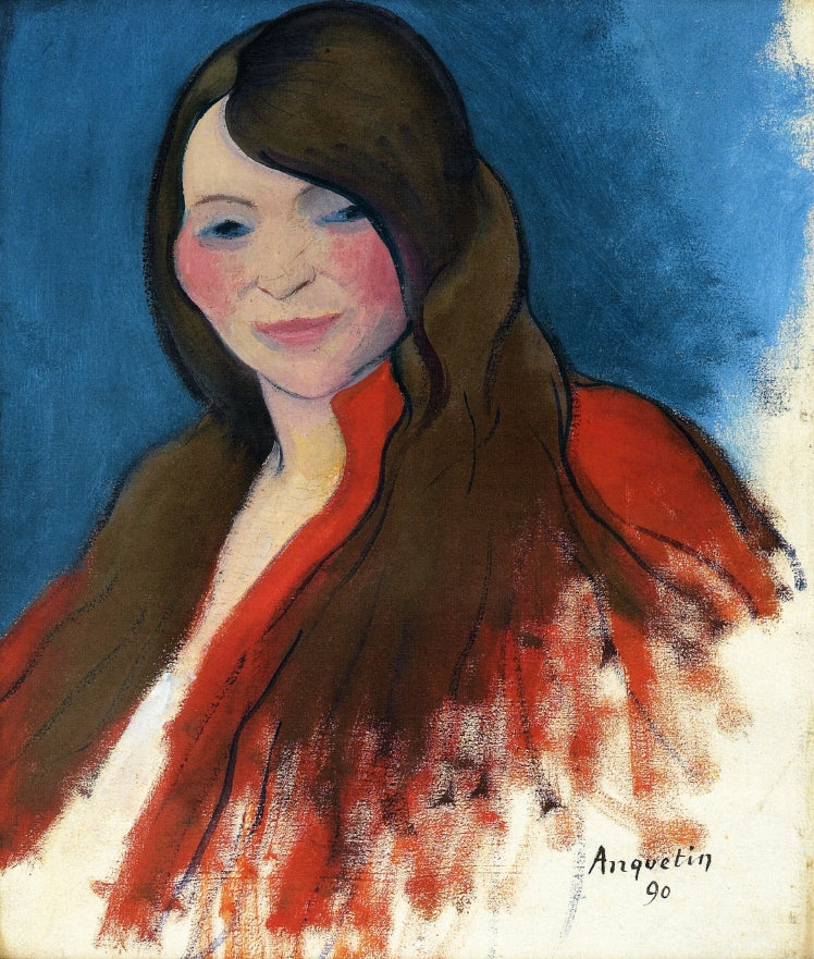 rait of a Young Woman with Long Hair by Louis emile Anquetin,A3(16x12")Poster