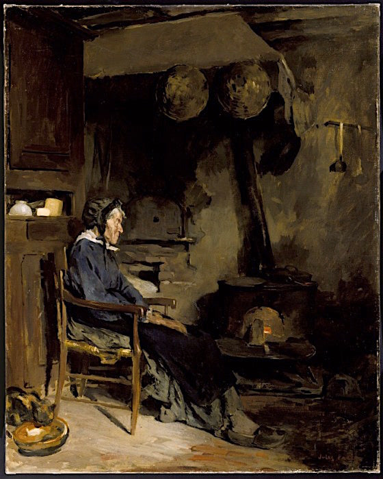 e Scene, French Woman in Kitchen Scene by Jules Eugene Pages,A3(16x12")Poster