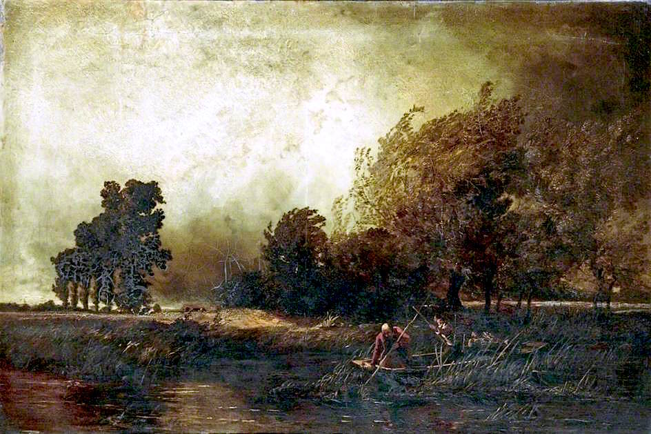 On the Avon, near Stratford, Warwickshire, vintage artwork by William Edward Dighton, A3 (16x12") Poster Print