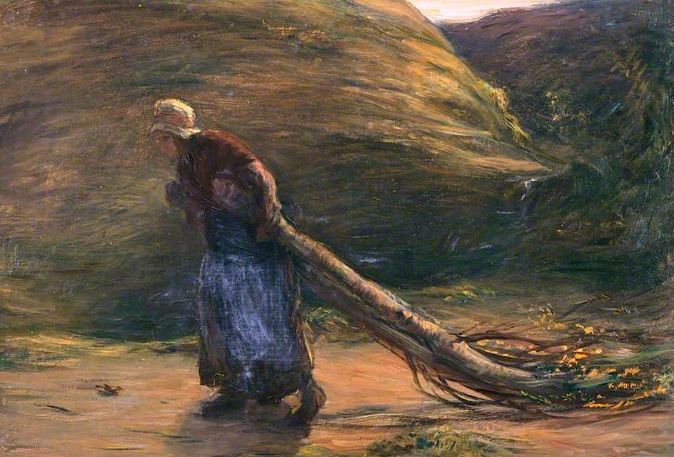 Study for 'A Toiler of the Hills', vintage artwork by Hugh Cameron R.S.A., R.W.S., 12x8" (A4) Poster