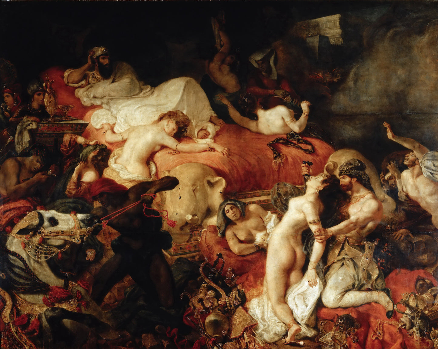 The Death of Sardanapalus, vintage artwork by Eugène Delacroix, A3 (16x12") Poster Print