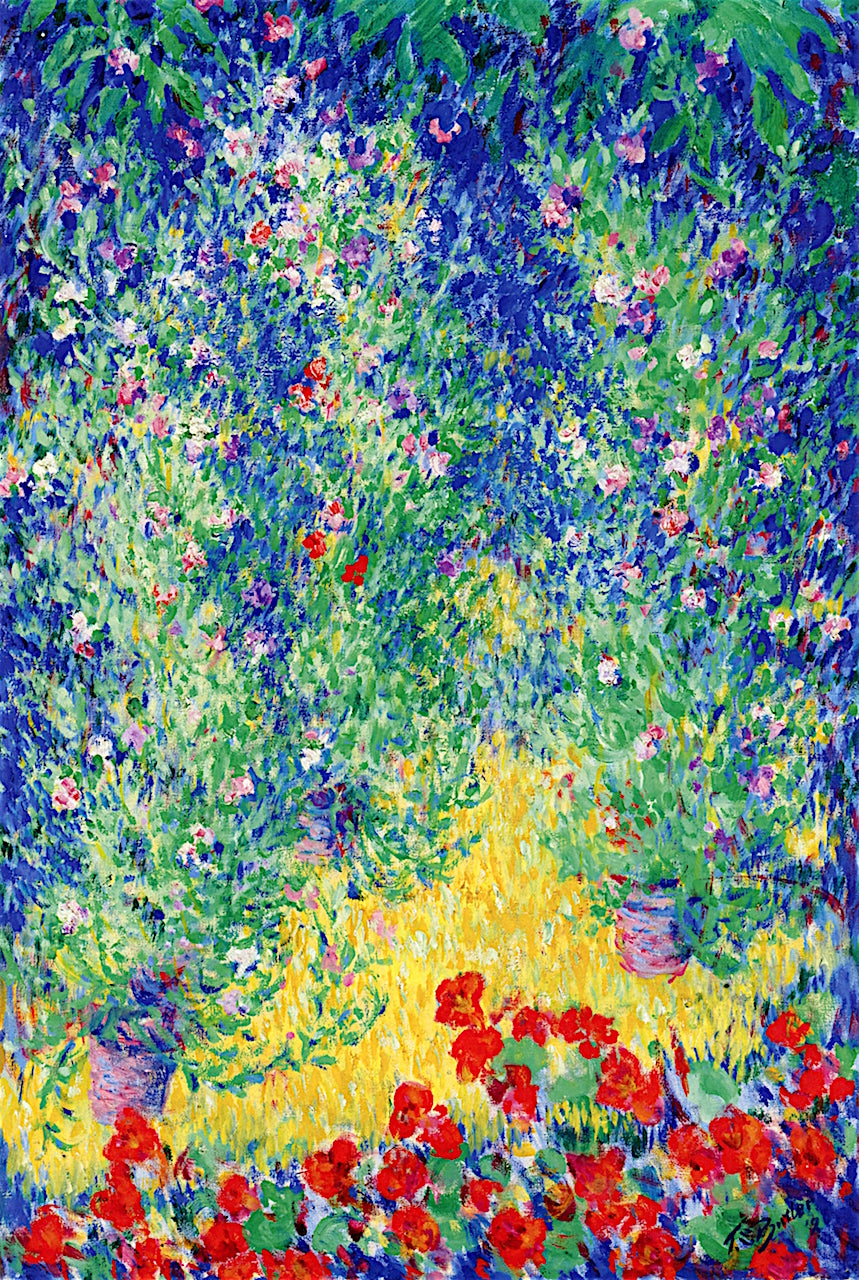 Flowers in a Garden by Theodore Earl Butler,A3(16x12")Poster