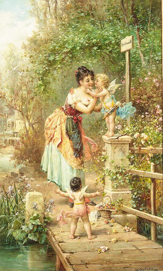 Bridge Toll by Hans Zatzka,A3(16x12")Poster