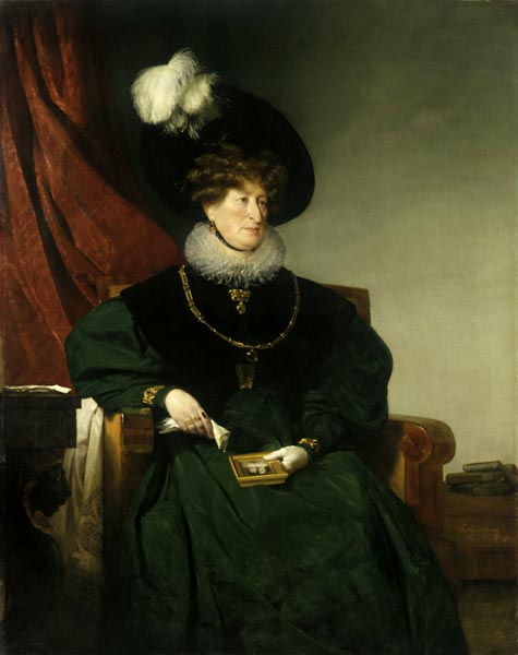 Cäcilie Freiin von Eskeles, vintage artwork by Friedrich von Amerling, A3 (16x12") Poster Print