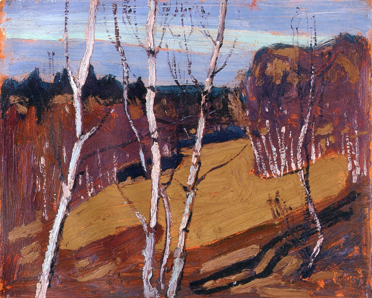 Moonlight, Algonquin Park, vintage artwork by Tom Thomson, 12x8" (A4) Poster