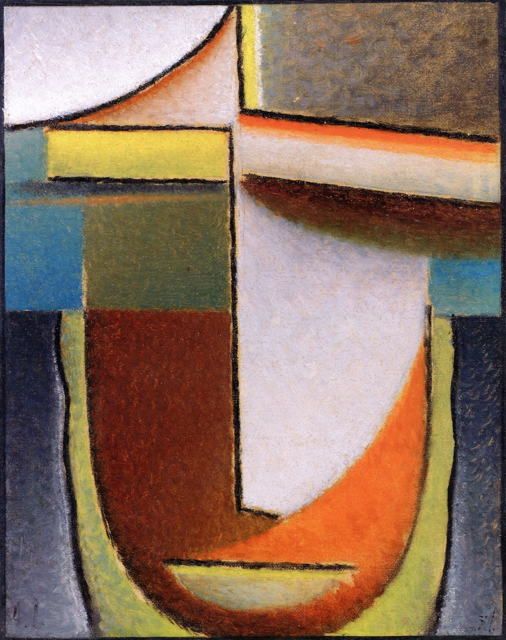 Abstract Head: Greco Experience, vintage artwork by Alexei von Jawlensky, 12x8" (A4) Poster