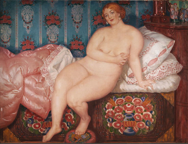 A Beauty by Boris Mikhailovich Kustodiev,16x12(A3) Poster