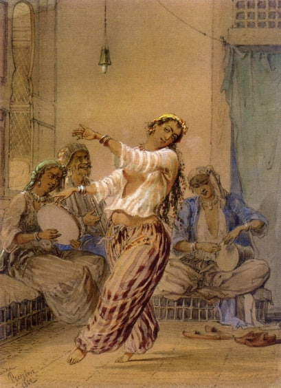 The Egyptian Dancer, vintage artwork by Count Amadeo Preziosi, A3 (16x12") Poster Print