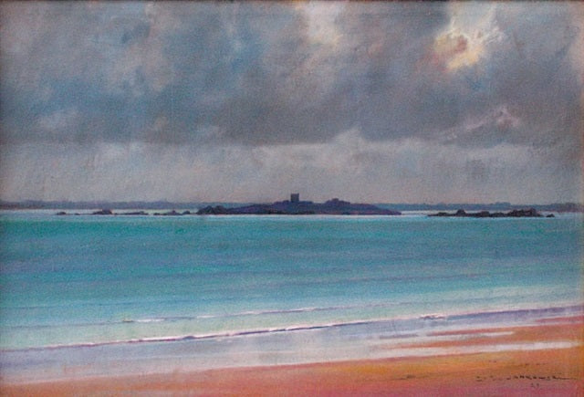 Côte Bretonne, vintage artwork by Cheslas Bois Jankowski, 12x8" (A4) Poster