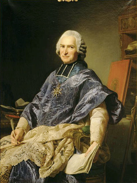 Portrait de Joseph Marie Terray, vintage artwork by Alexander Roslin, 12x8" (A4) Poster
